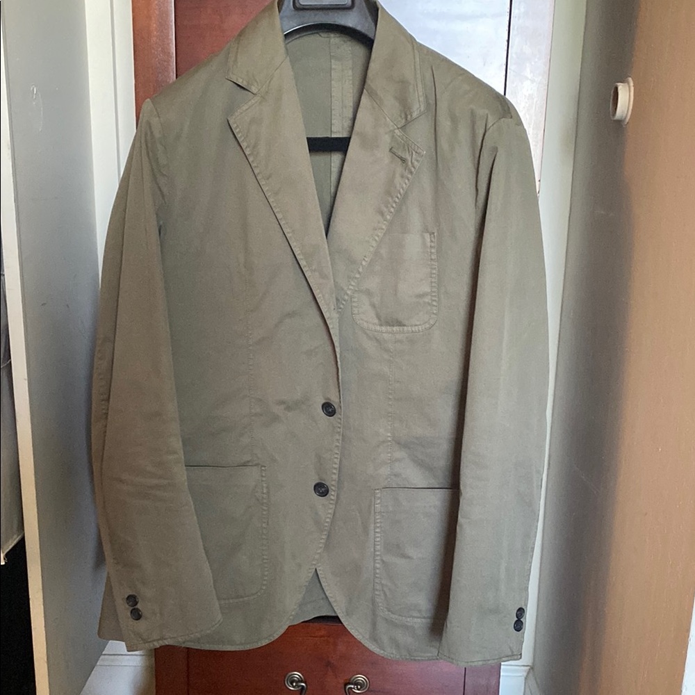 Spier & Mackay unstructured OD green sport coat